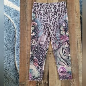 Evolution and Creation Women's Medium Leggings, Butterfly and Tiger